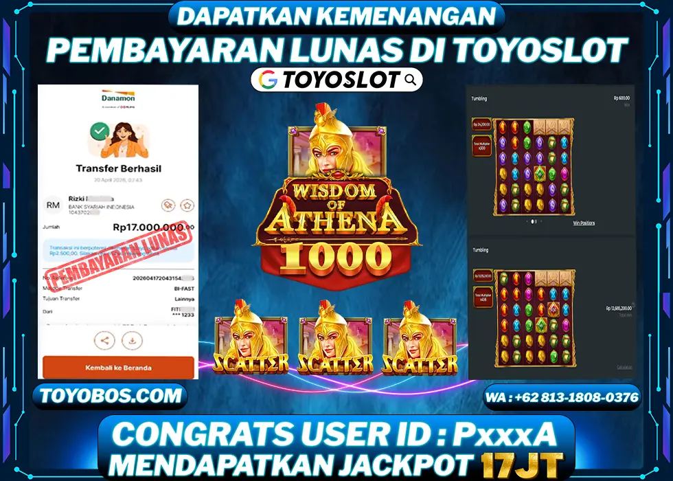 BUKTI KEMENANGAN Wisdom Of Athena 1000 Rp17,000,000- LUNAS